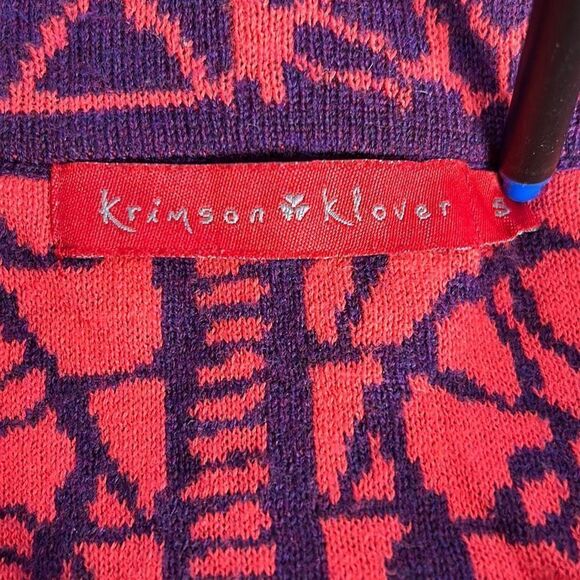 Krimson Klover Small Wool Skirt Elastic Waist Purple and Orange - Picture 3 of 7